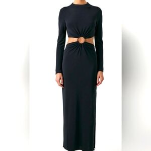 GAP x CULT GAIA Black Cutout Maxi Dress. Sz XL. NWT